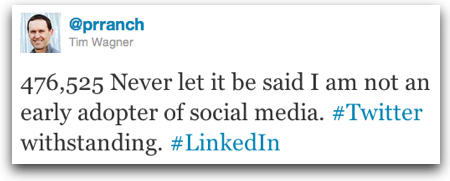 Twitter   Tim Wagner 476 525 Never let it be sa