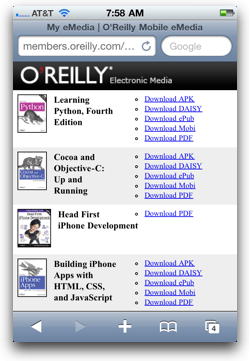 Oreillyebooks iphone