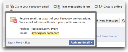 Facebook email