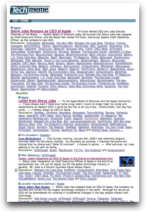 Techmeme stevejobs