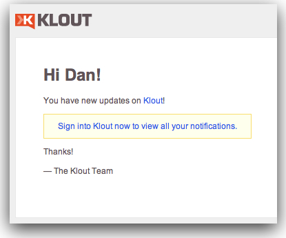 Kloutnotifications