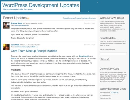 WordPressDevelopmentUpdates