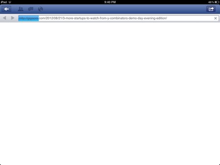Facebook ipad before