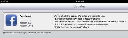 Facebook update