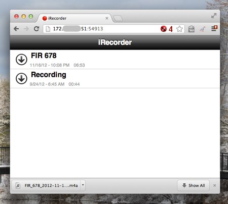 IRecorder browser