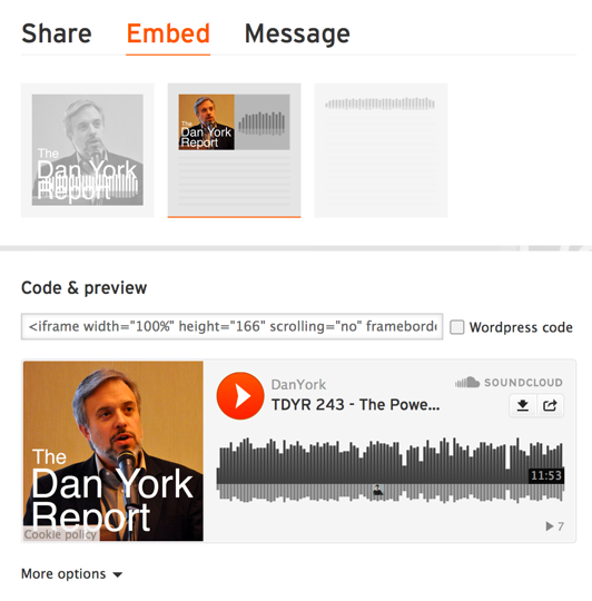 Soundcloud embed