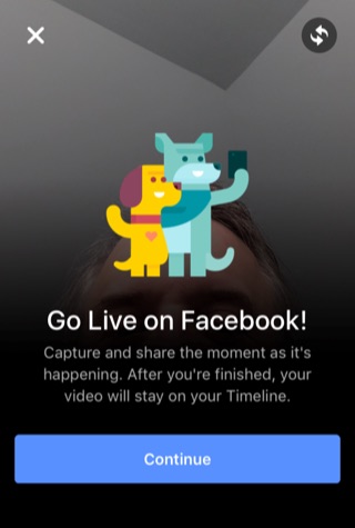 Facebook live video go live