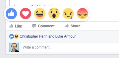 Facebook reactions