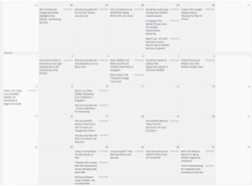 Editorial calendar