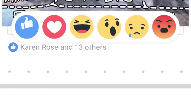 FB reactions mobile