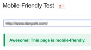 Mobile friendly test