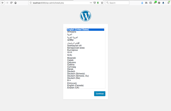 Wordpress installation 660px