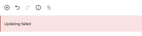 Gutenberg updating failed