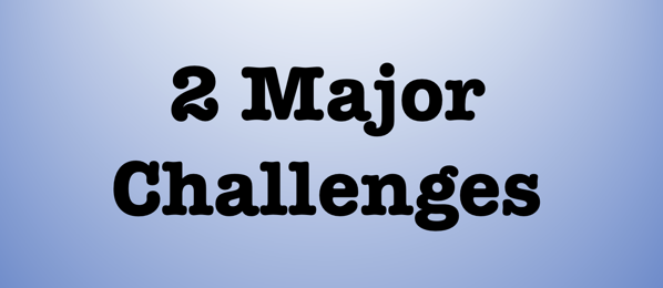 mastodon-2-major-challenges.png The text "2 major challenges" on a blue and white gradient background