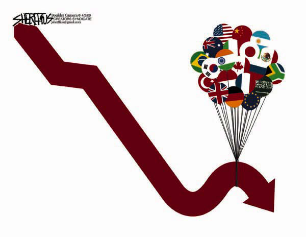 110924 Tough Week for Global Markets - Cartoon by Sherffius