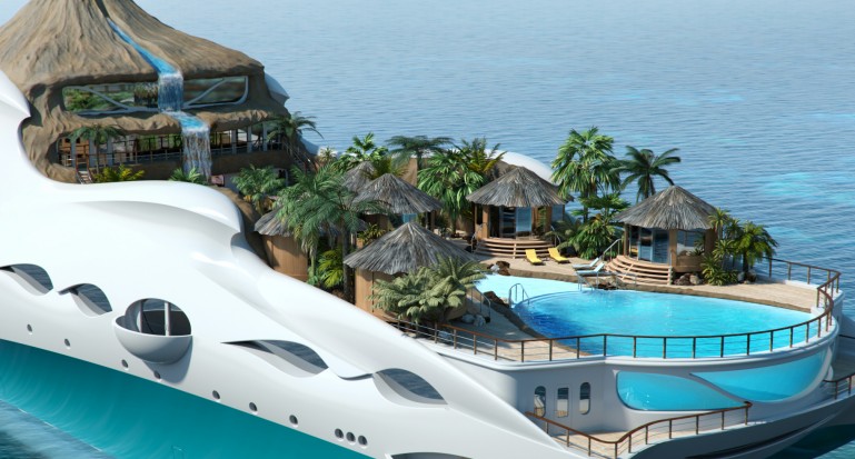 Back Detail of Yacht