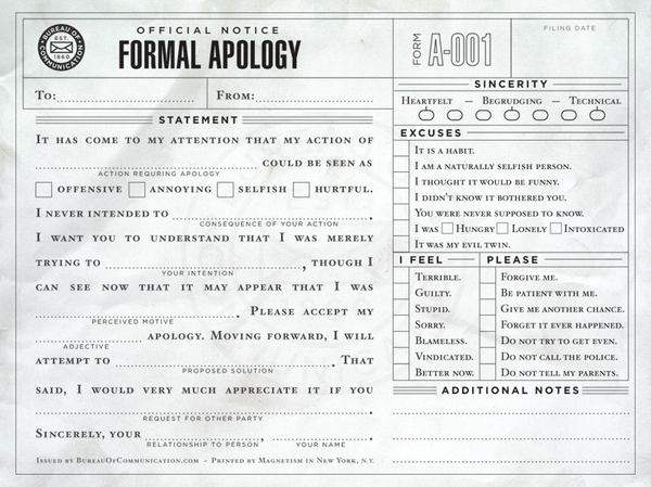 120305 Formal Apology