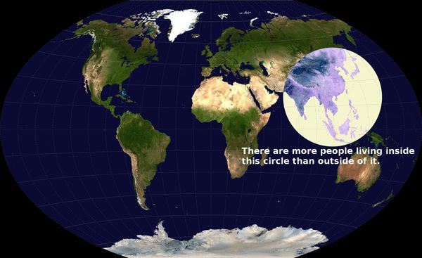 130621 Half of Earth's Population Lives in this Circle