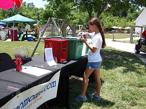 KC Kids enjoying the recycling sorting game!