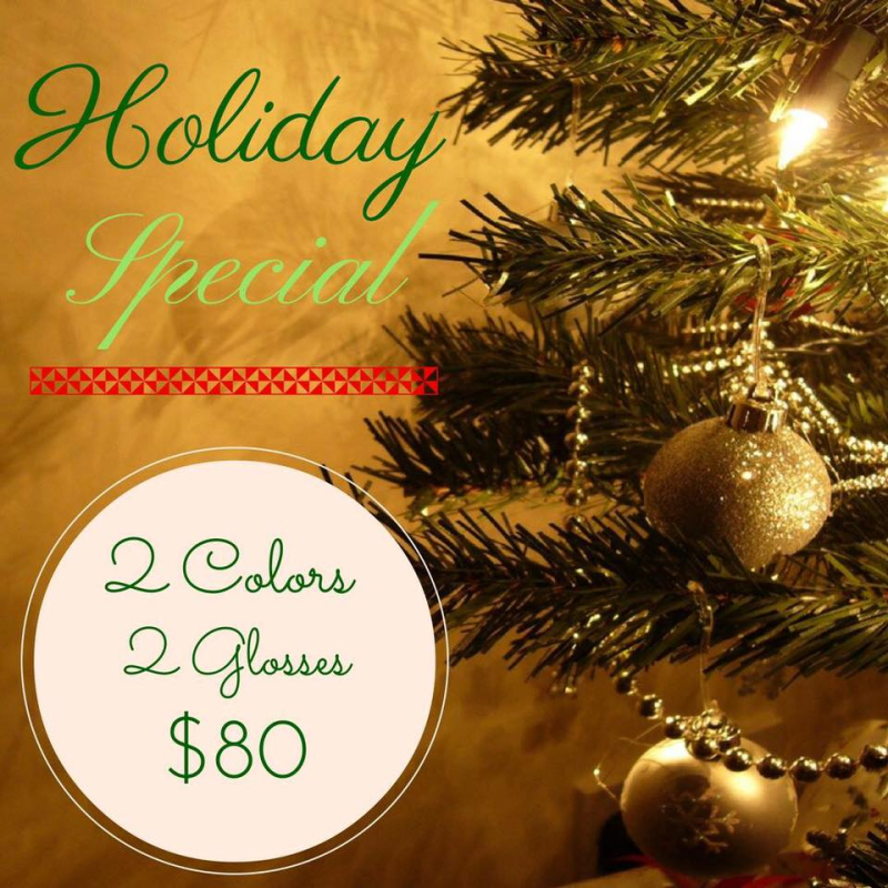 Christmas special 2 colors 2 gloss 80 dollars