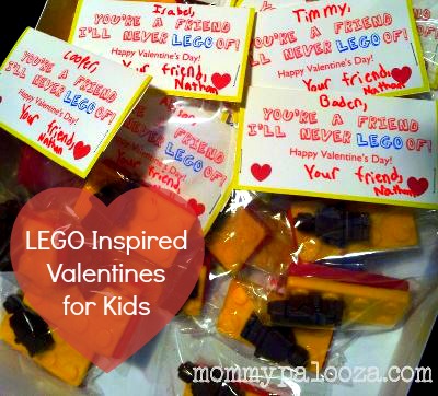 LEGO inspired Valentines for Kids