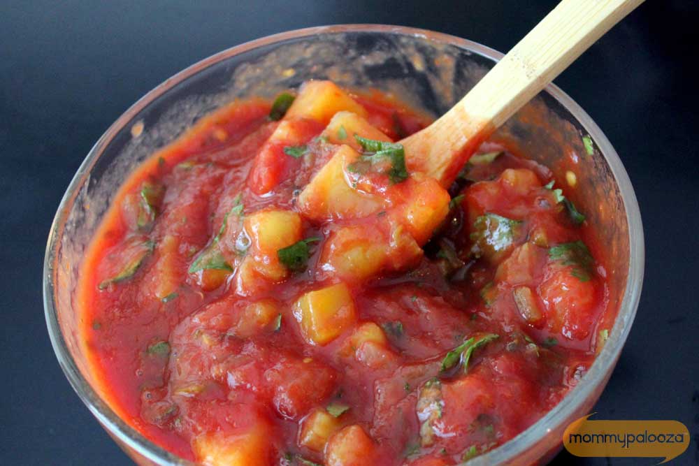 Easy 2-Minute Mango Salsa Appetizer Recipe by Mommypalooza