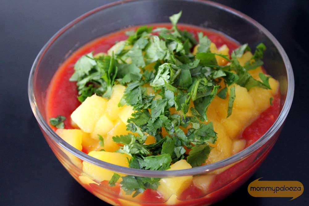 Easy 2-Minute Mango Salsa Appetizer Recipe by Mommypalooza