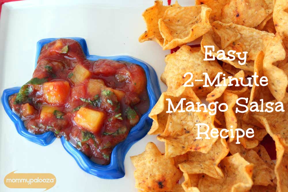 Easy 2-Minute Mango Salsa Appetizer Recipe by Mommypalooza