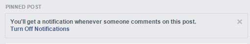 Facebook turn on notifications confirmation message
