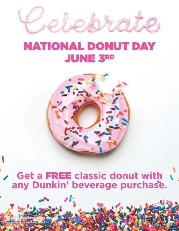 Celebrate National Donut Day at Dunkin' Donuts!