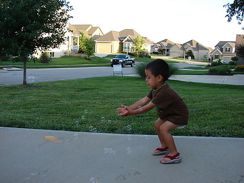 Catching bubbles!