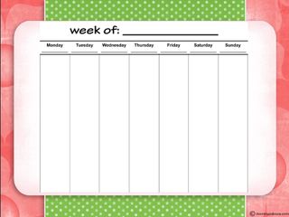 Weekly Planner Printable (blank)