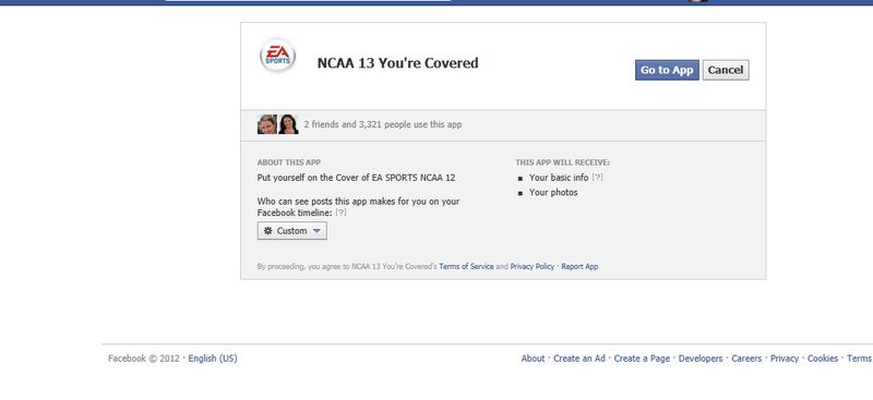 Screenshot of EA Sports You're Covered program 