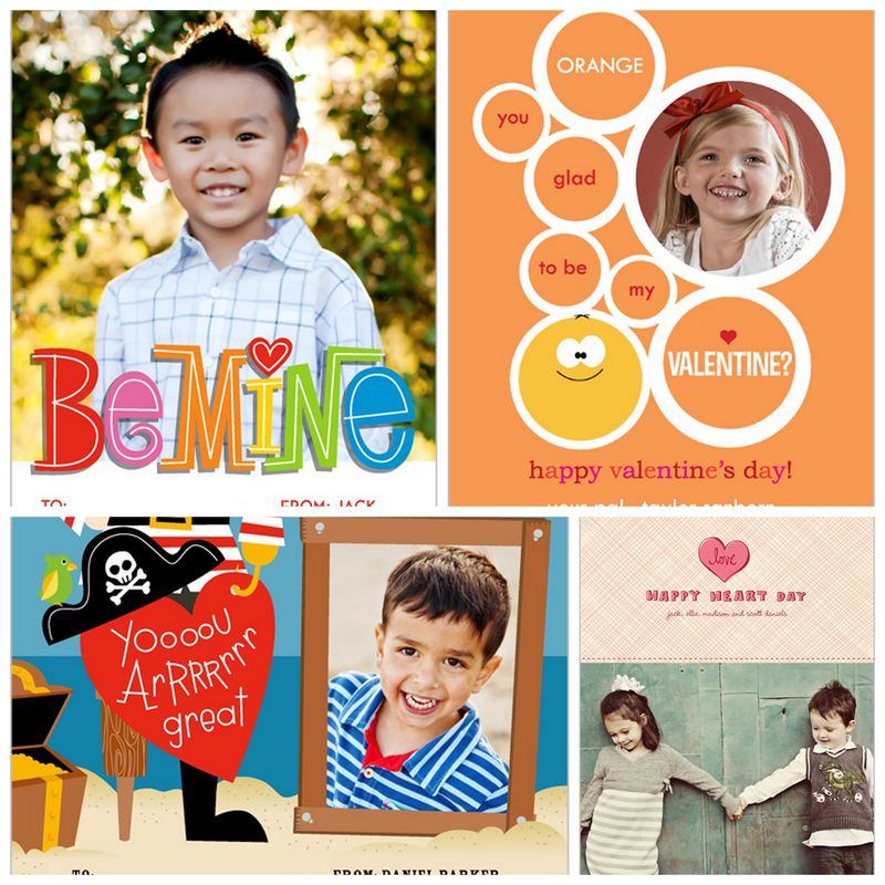 Valentine's Day themed cards from Shutterfly