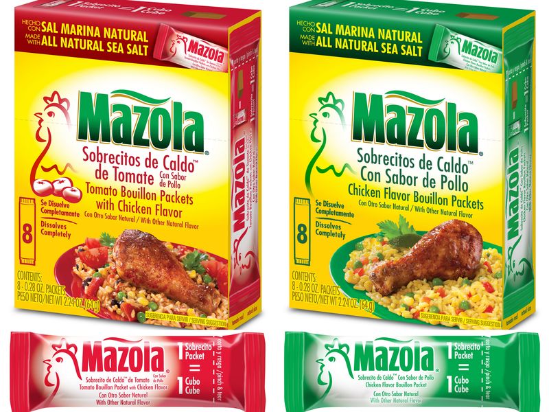 Mazola Sobrecitos chicken and tomato flavored bouillon