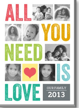 Shutterfly All You Need Is Love canvas