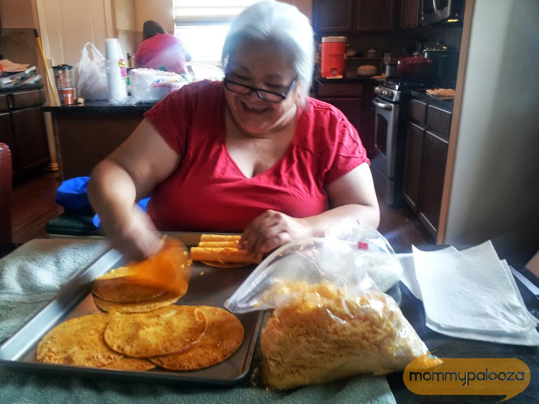 Aunt Mary rolling enchiladas! Aunt Mary rolling enchiladas!