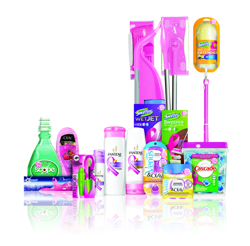 P&G's pink product line helps support early detection of breast cancer.
